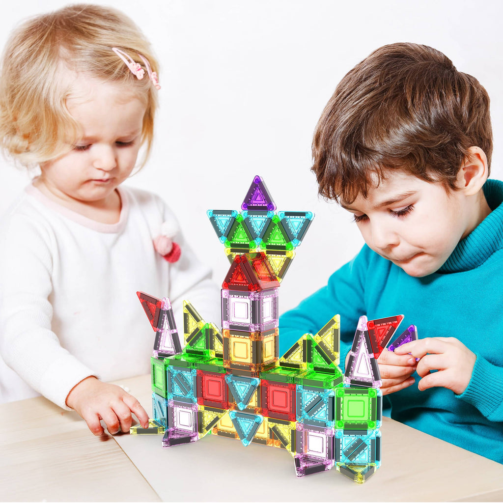 50pc Nano Magnetic Building Tiles Construction Travel Set