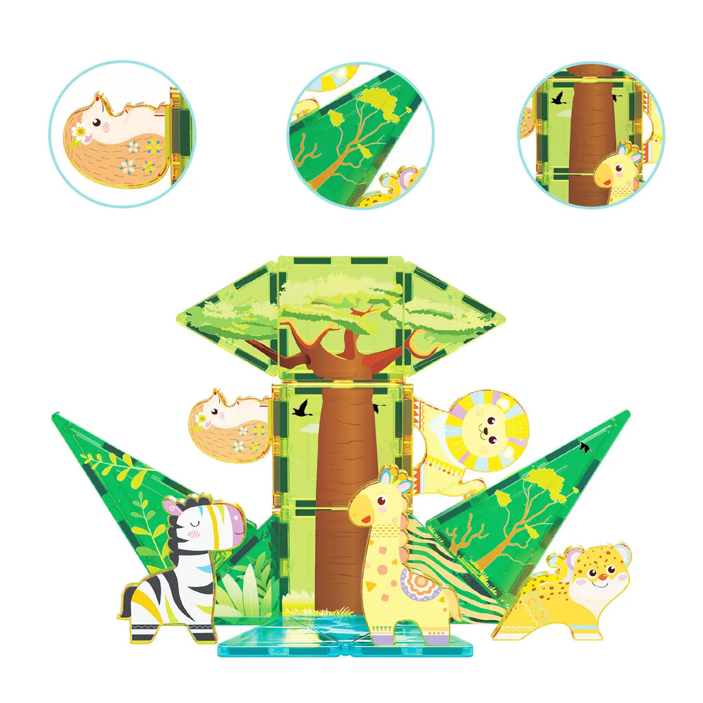 Safari Theme Magnetic Tiles