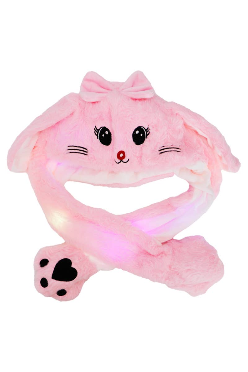 Animal Pals Led Light-up Ear Moving Fluffy Fur Hat