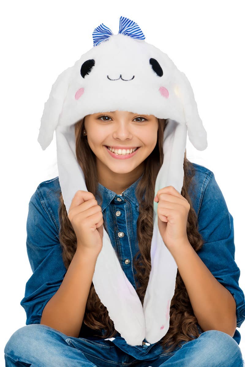 Animal Pals Led Light-up Ear Moving Fluffy Fur Hat