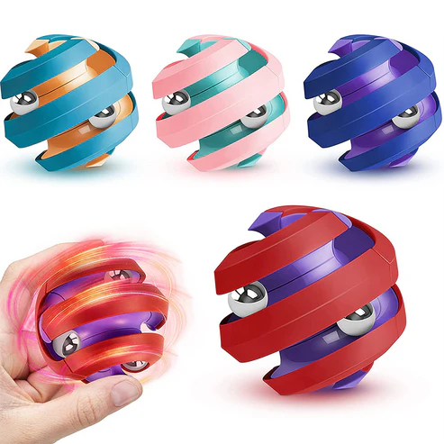 Fidget ball rotating orbit puzzle