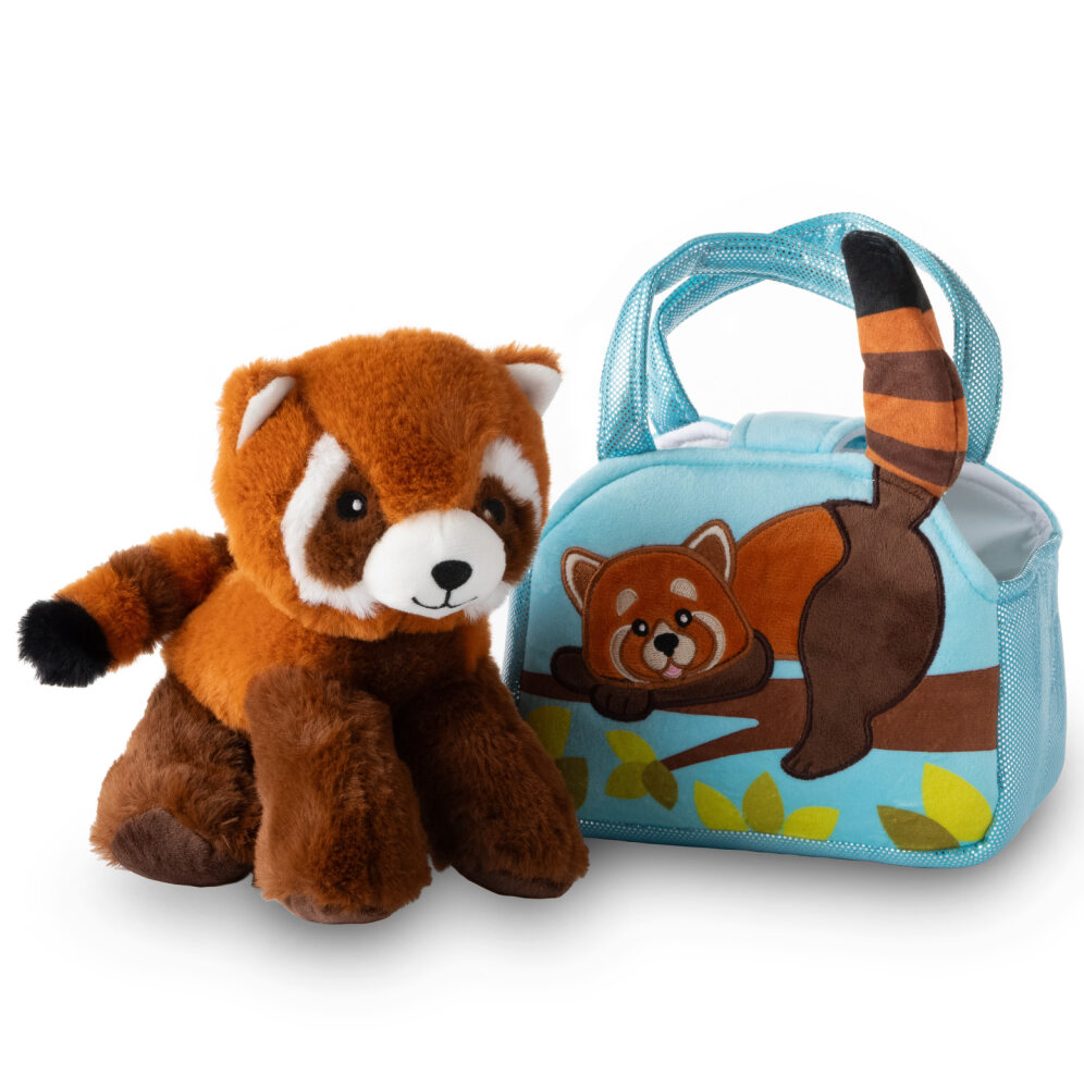 Plush Animal Set with Purse -  Red Panda
