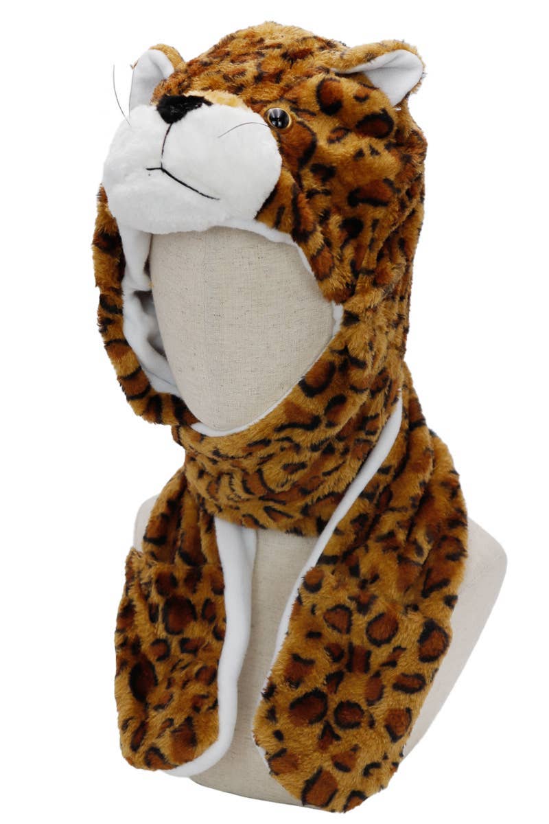 Animal Pals Fuzzy Plush Hat With Long Ear Flaps