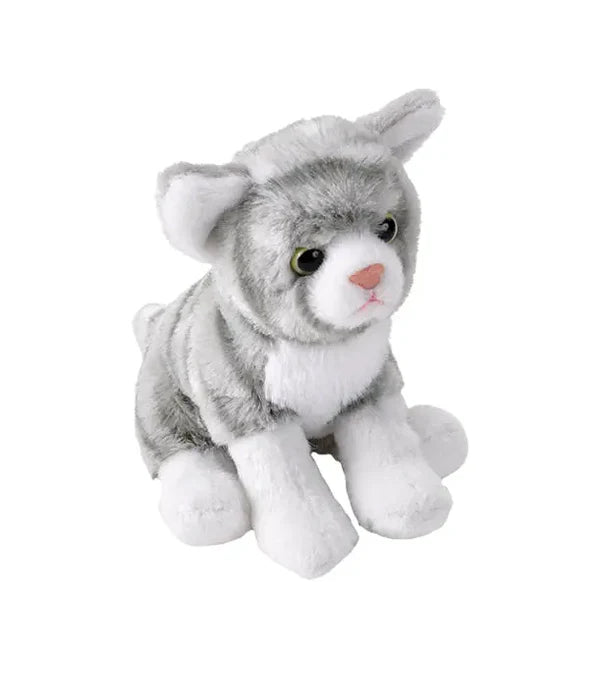 Pocketkins Eco Grey Tabby Cat Stuffed Animal - 5"