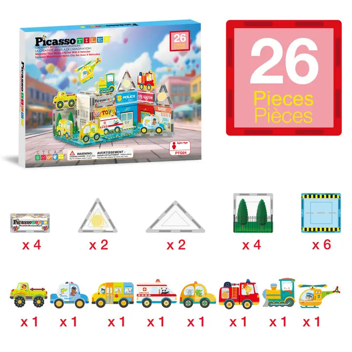 City Theme Magnetic Tiles