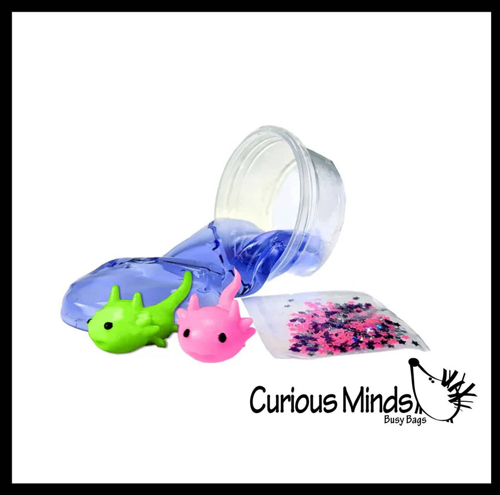 Axolotl and Putty - Putty with 2 Axolotl Figures - Squishy