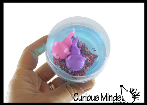 Axolotl and Putty - Putty with 2 Axolotl Figures - Squishy