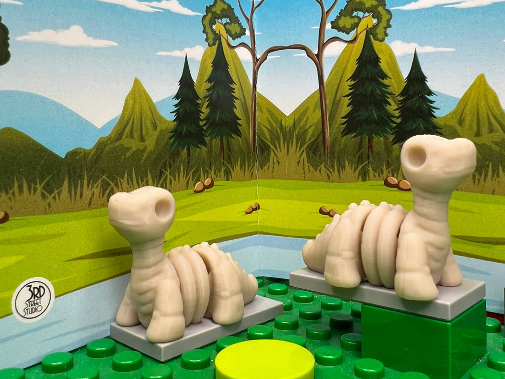 Fossil Brontosaurus Fidget Friend - Includes Play Scene