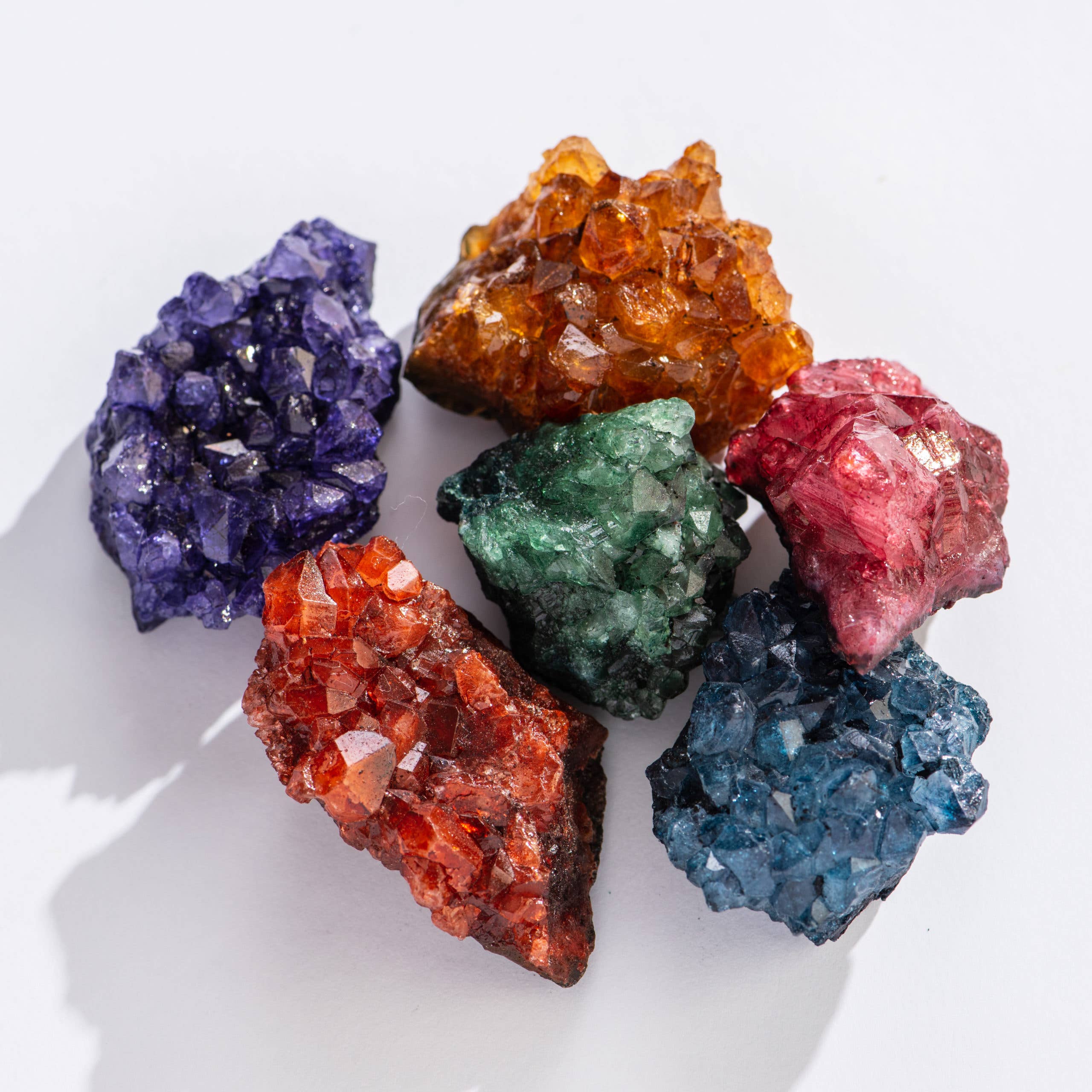 Dyed Amethyst Crystal Clusters