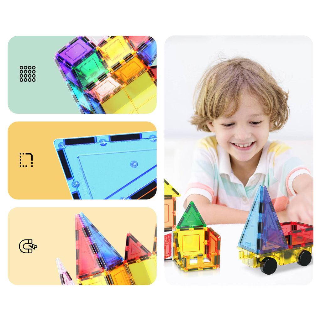 PicassoTiles 60pc Magnetic Tile Building Set