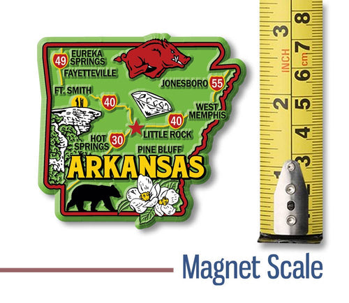 Arkansas Colorful State Magnet Collectible Made in USA