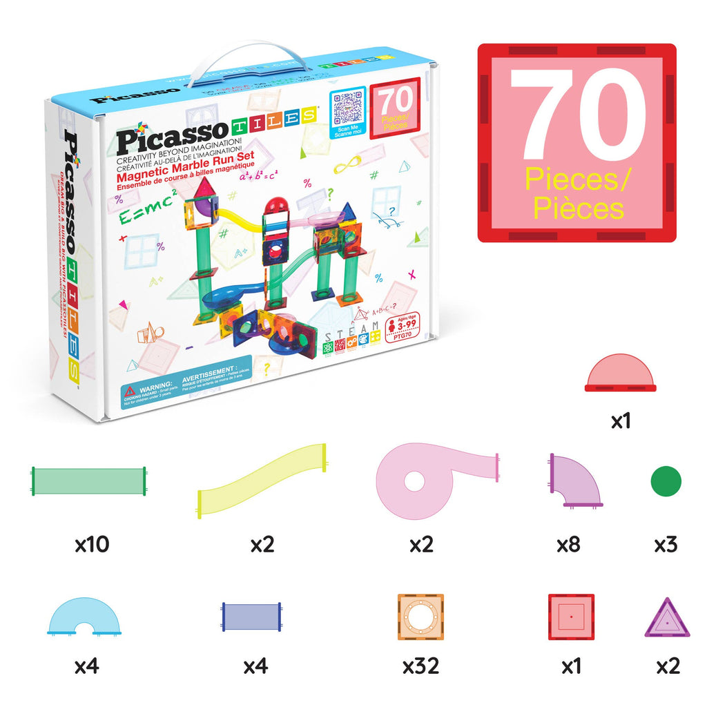 PicassoTiles Magnetic Marble Run Set