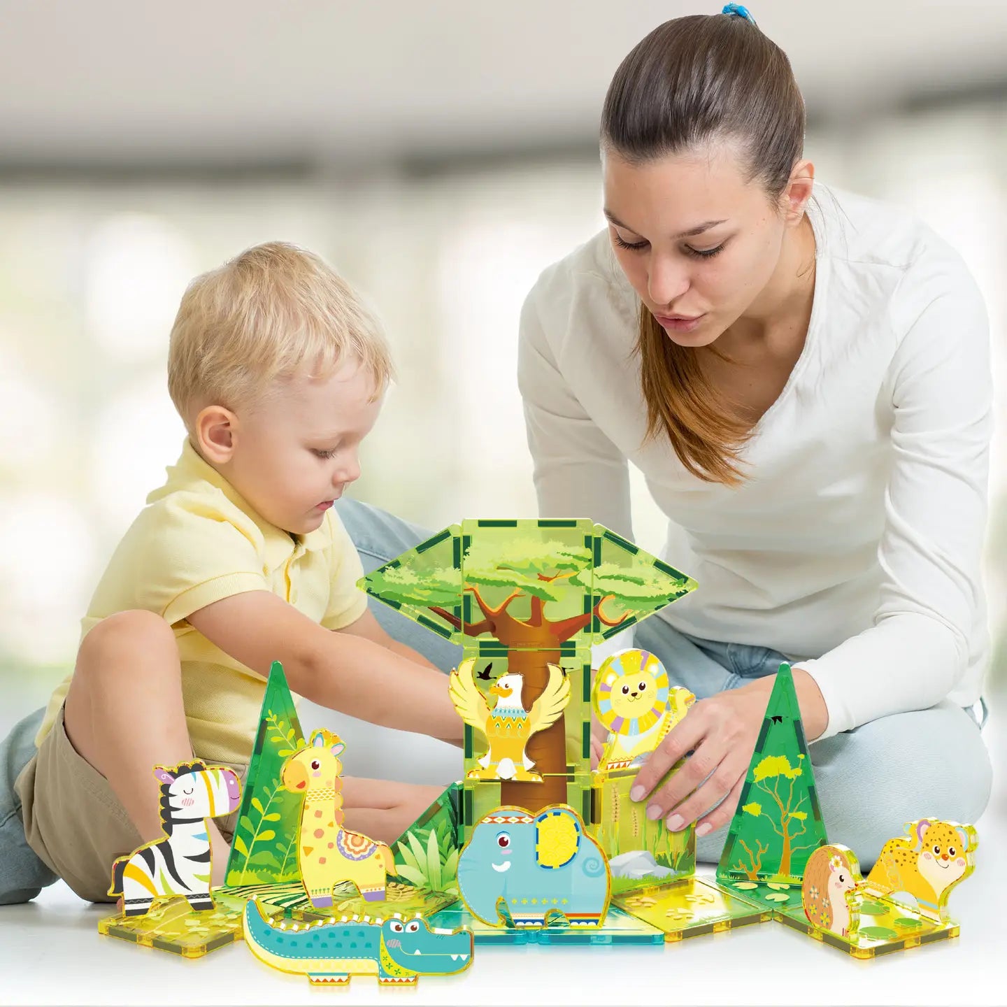 Safari Theme Magnetic Tiles