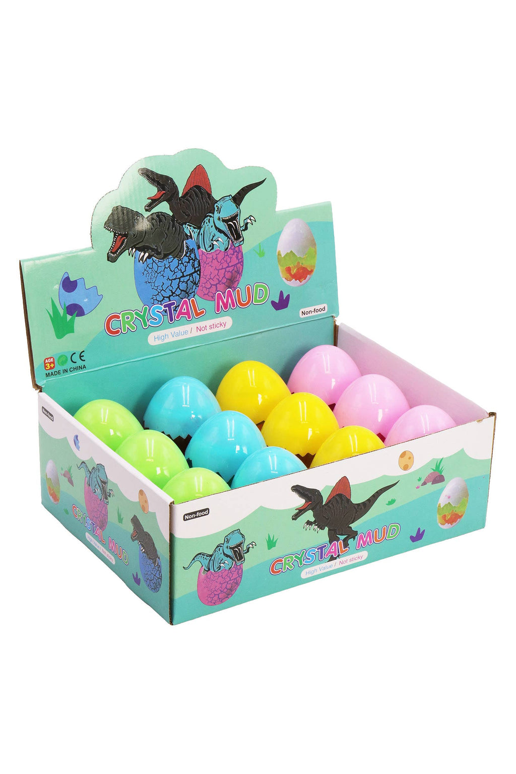 Jumbo Dino Figurine Egg Glitter Slime