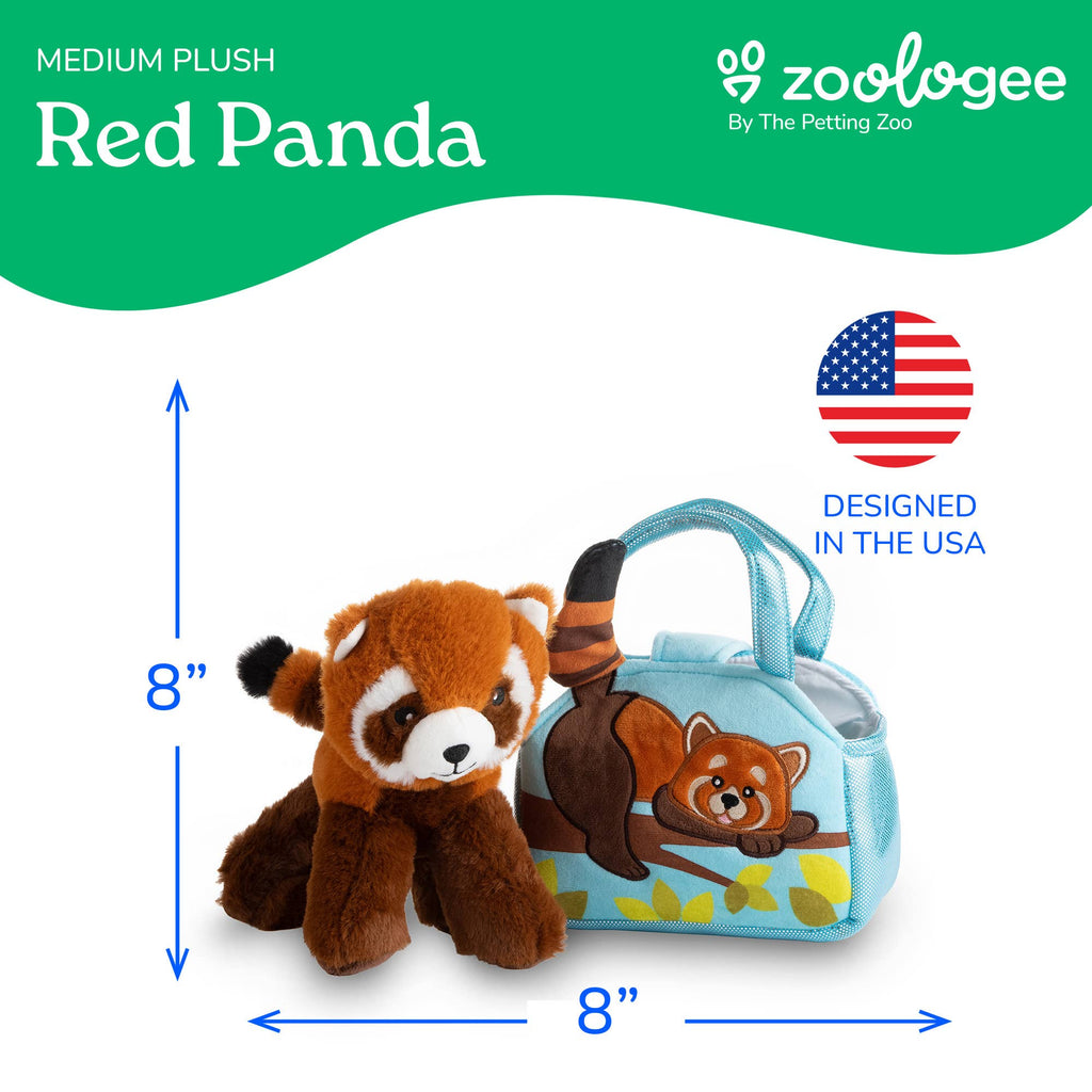 Plush Animal Set with Purse -  Red Panda