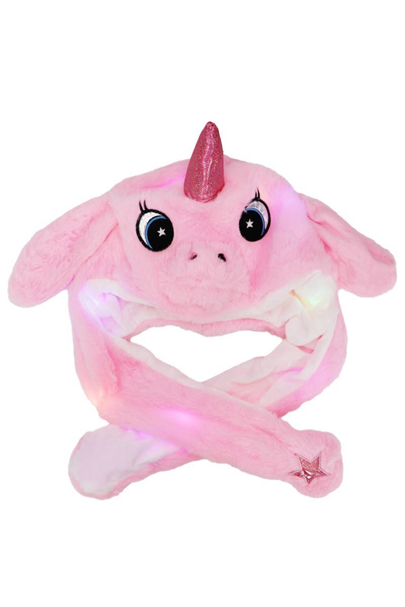 Unicorn Fluffy Fur Led Light-up Ear Moving Hat