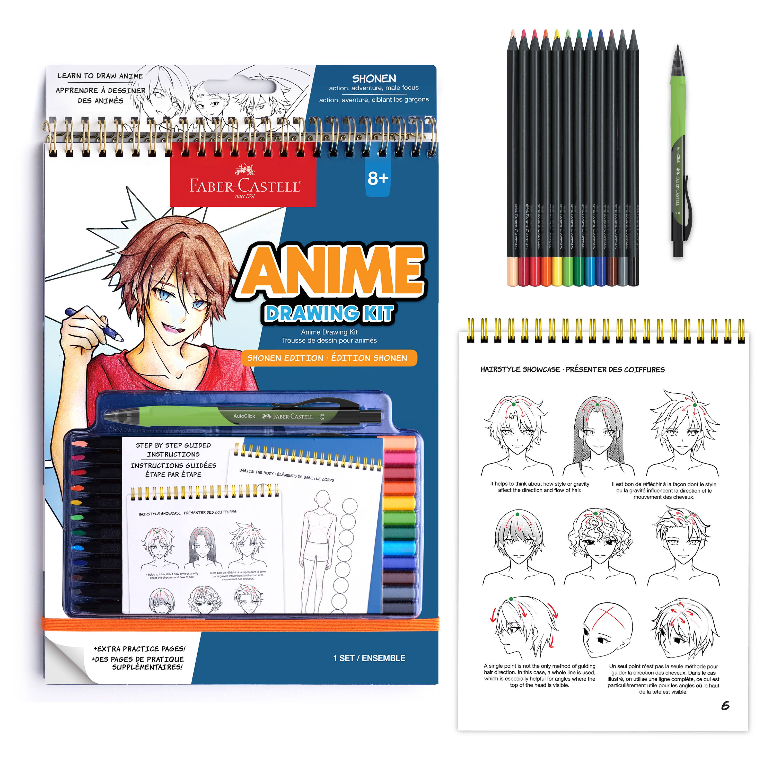 Anime Drawing - Shonen Edition Drawing Instruction Kit