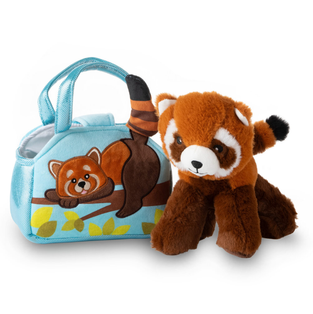 Plush Animal Set with Purse -  Red Panda