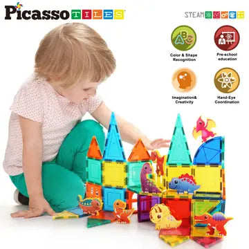 8pc Dinosaur Magnetic Action Figures