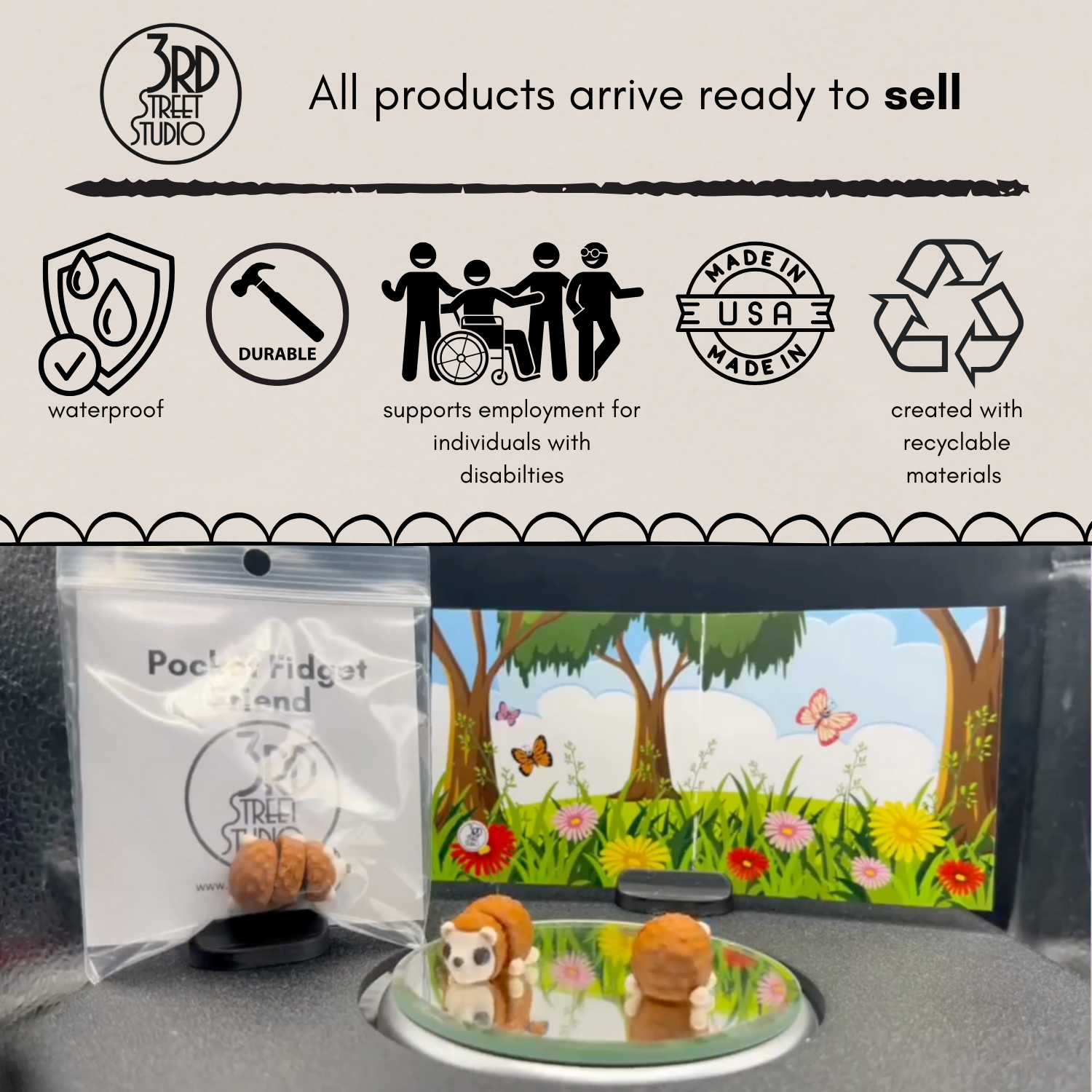 Hedgehog Fidget Friend - Includes Play Scene