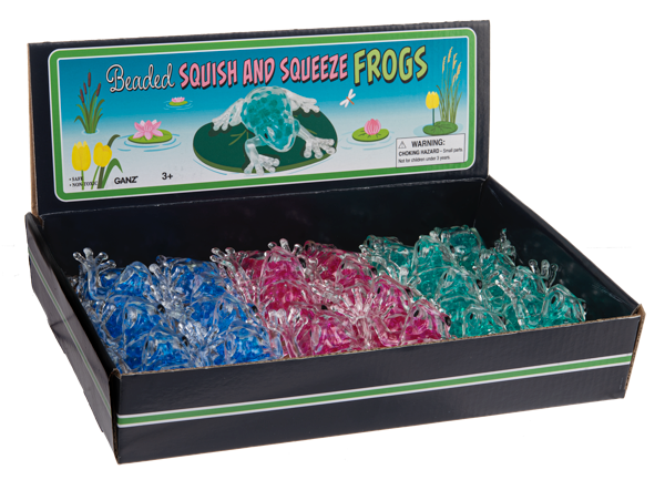 Beaded Squish and Squeeze Frogs