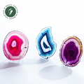 Dyed Agate Slices - Crafted in Brazil
