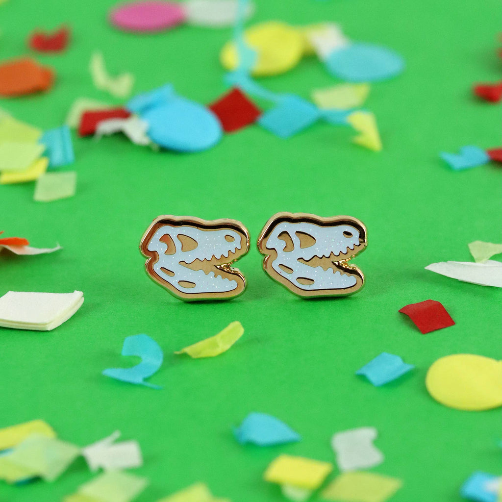 Trex Skull Earrings