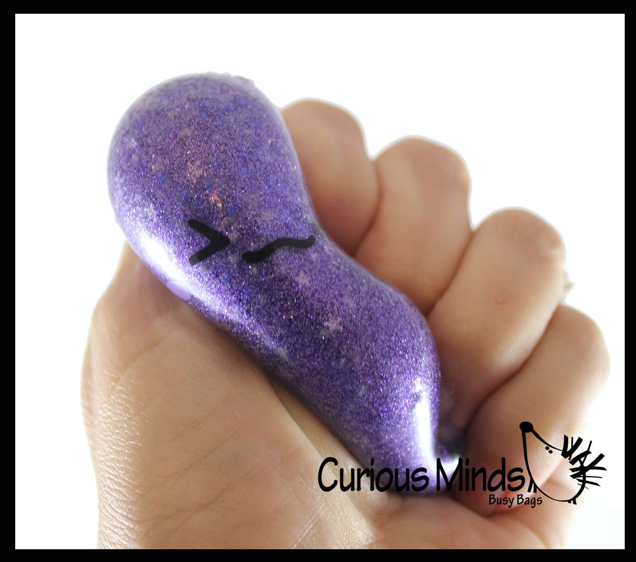 1 Axolotl Thick Metallic Gel Stress Ball - Sticky Fun Fidge