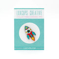 Bright Retro Rocket Enamel Pin