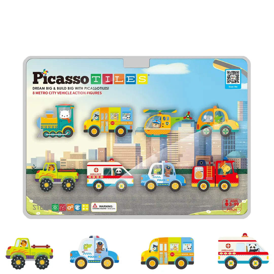 8pc Metro City Magnetic Action Figures