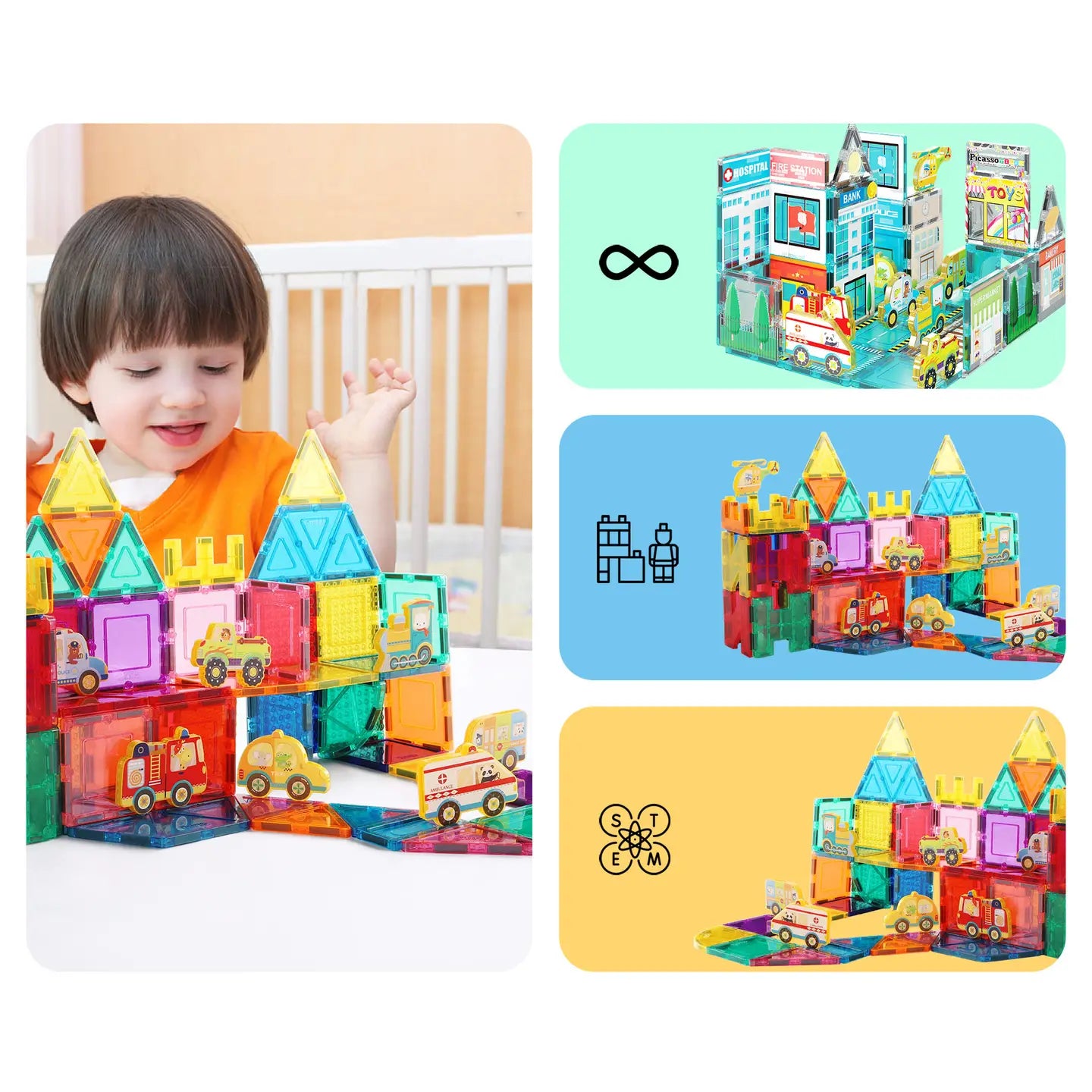 8pc Metro City Magnetic Action Figures