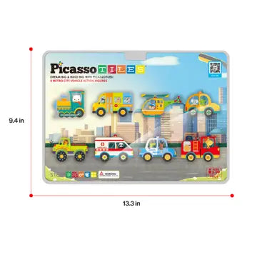 8pc Metro City Magnetic Action Figures